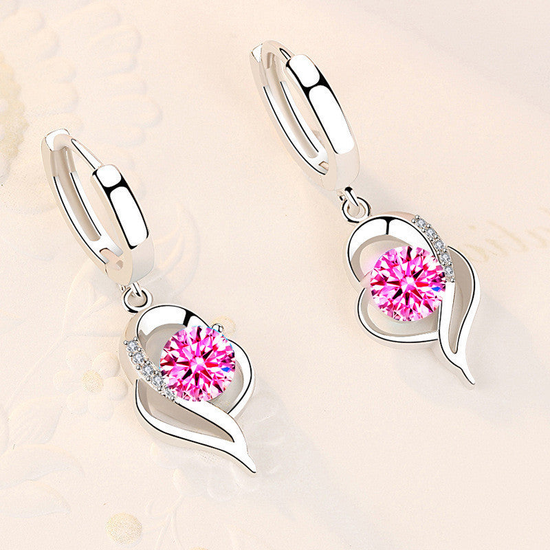 Stylish Silver Zircon Earrings for Women