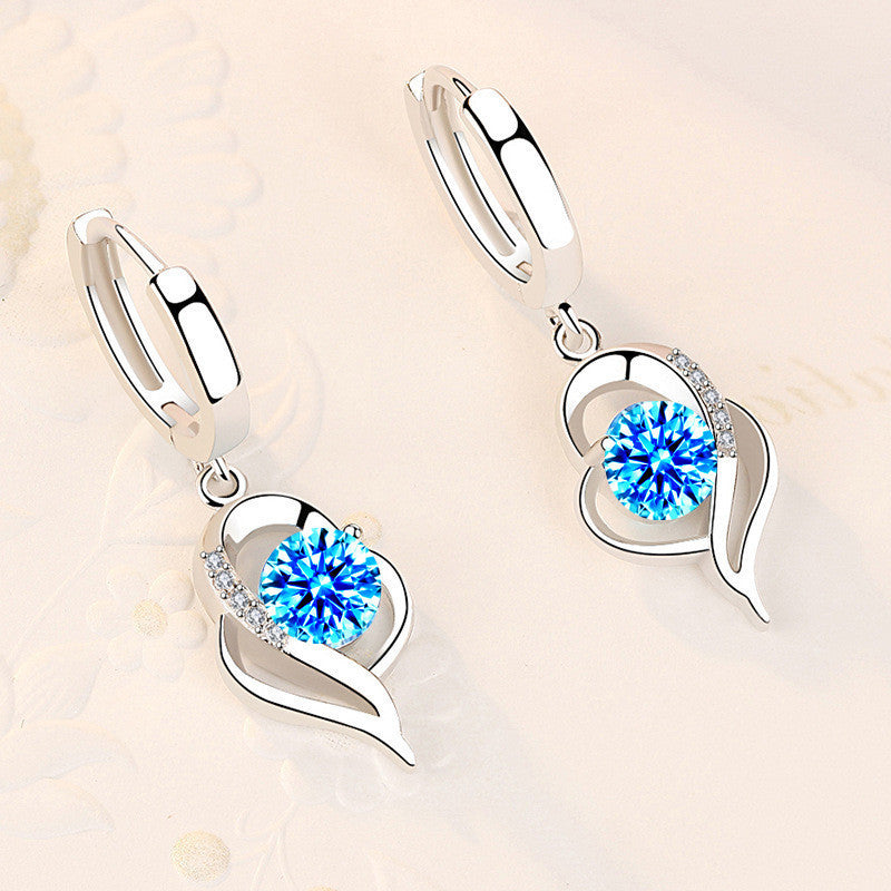 Stylish Silver Zircon Earrings for Women
