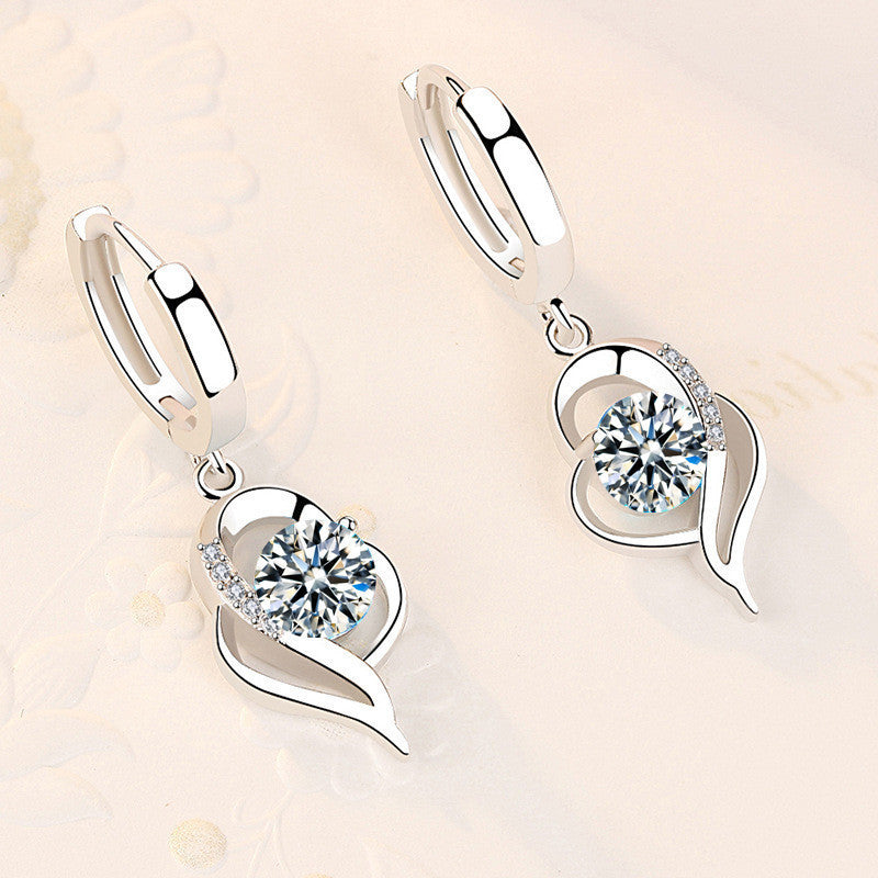 Stylish Silver Zircon Earrings for Women