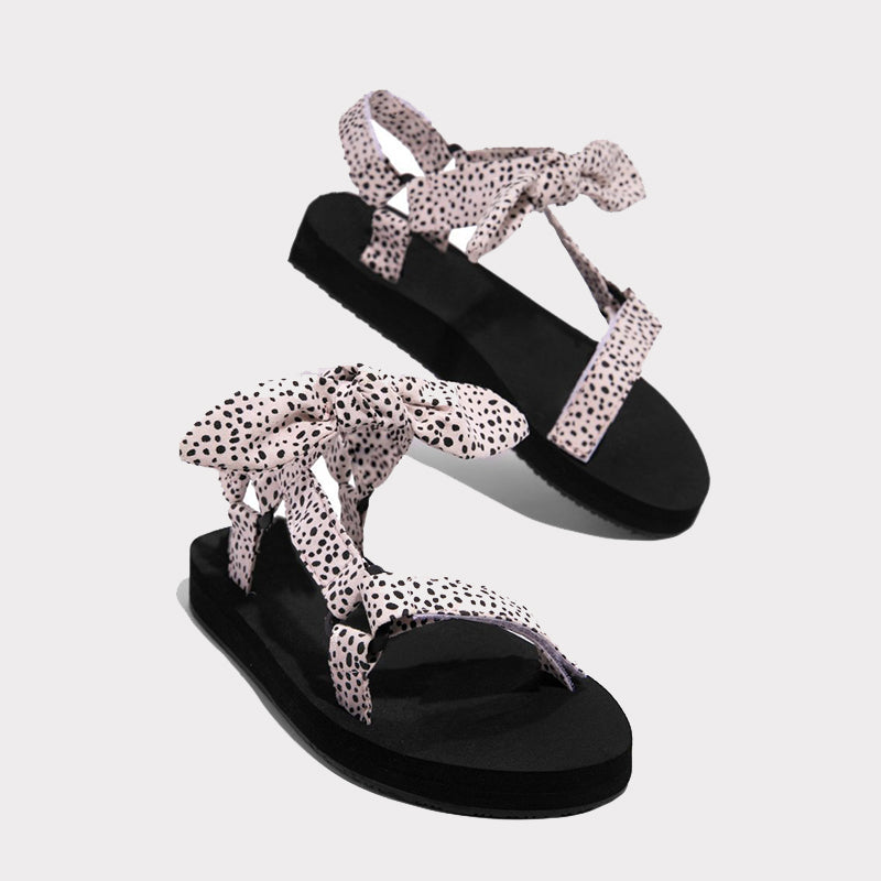Military with Bow Open Shoes