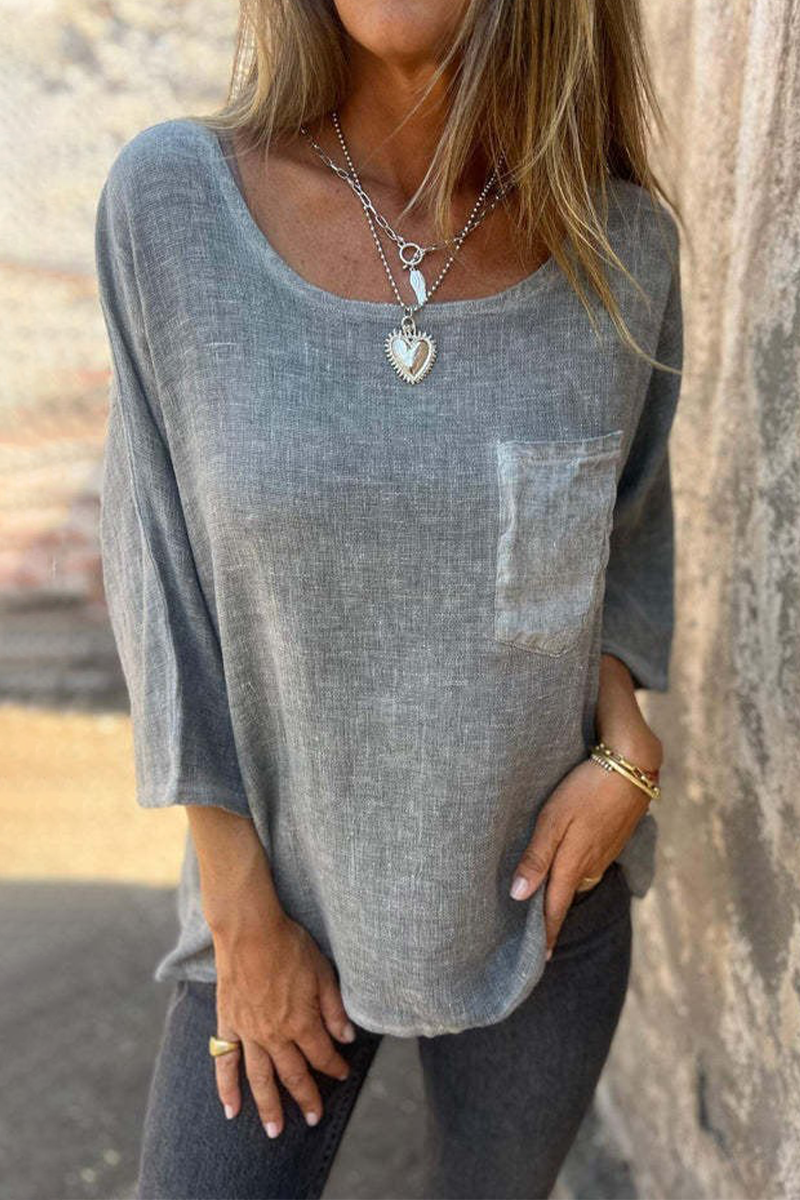 Casual Color Block O-Neck T-Shirts - 4 Colors