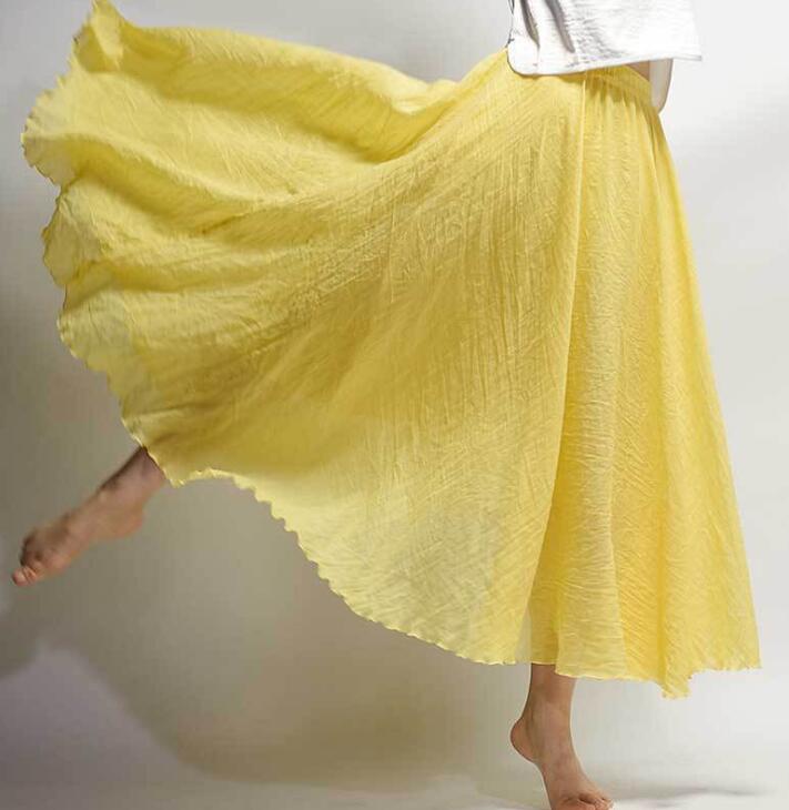 Casual Draping Boho Maxi Skirt for Women