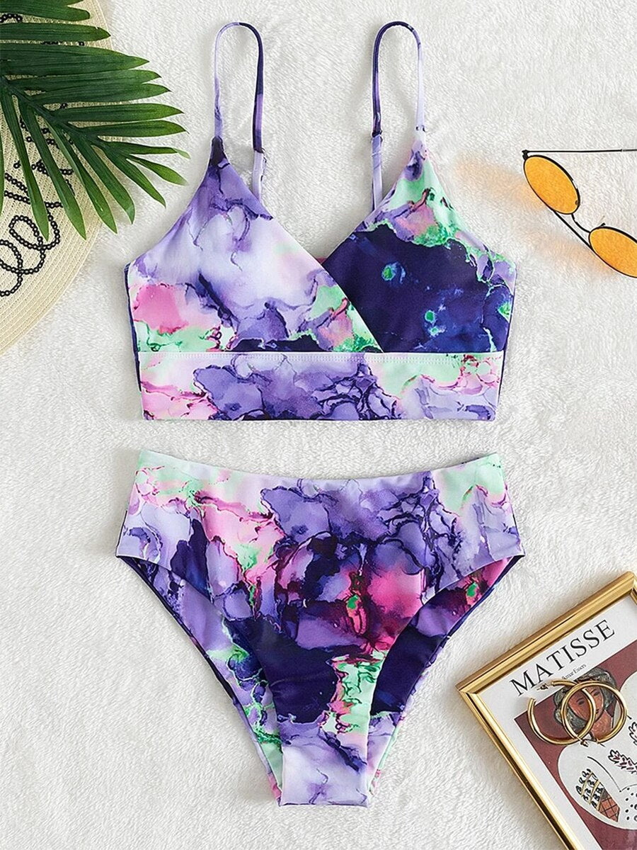 Bikini elegant Bikini With Marble Print
