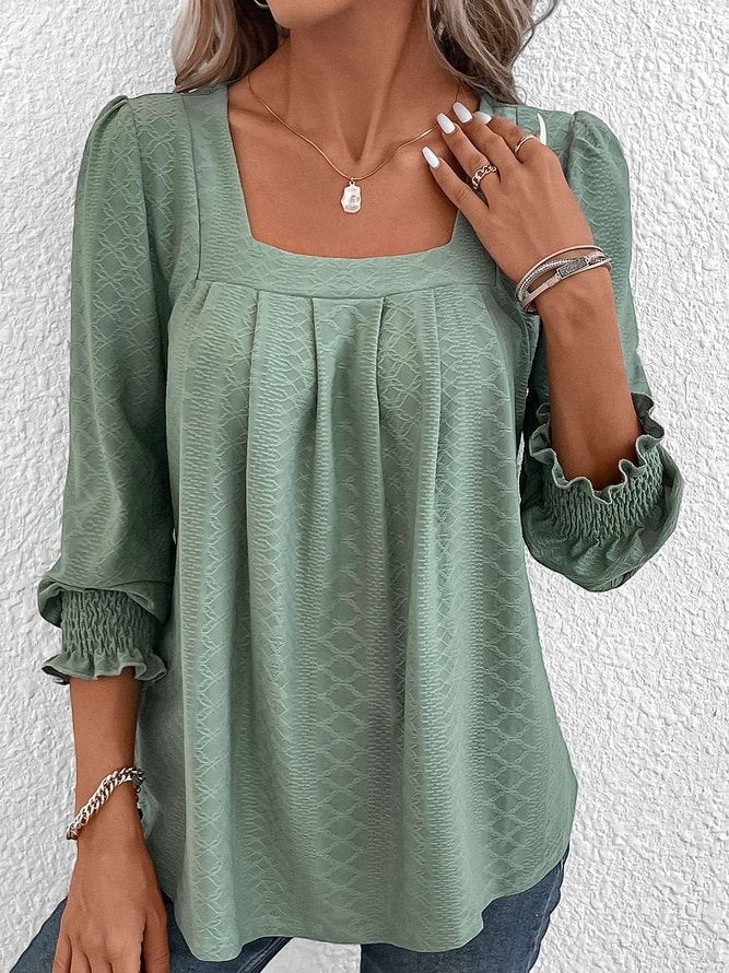 Lysse | Cotton Blouse with Square Neckline