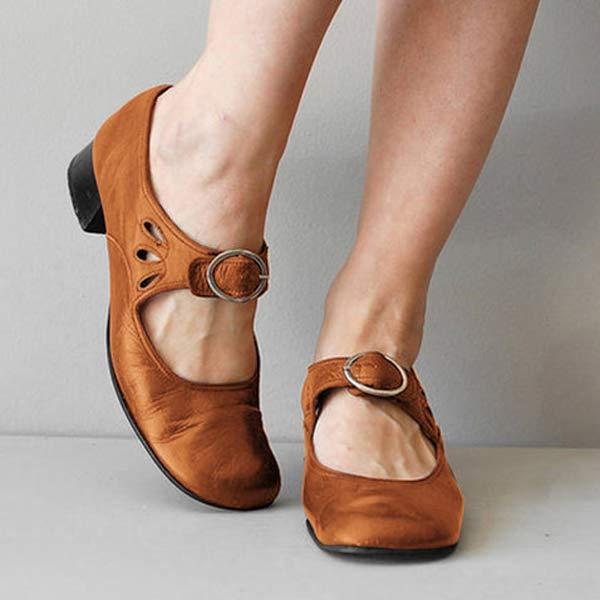 Vintage Shoes With Round Toe
