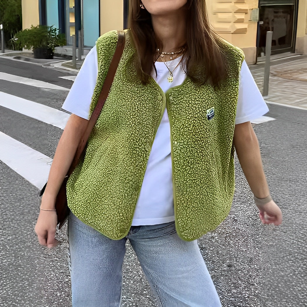 Woven Open Knit Cardigan for Women