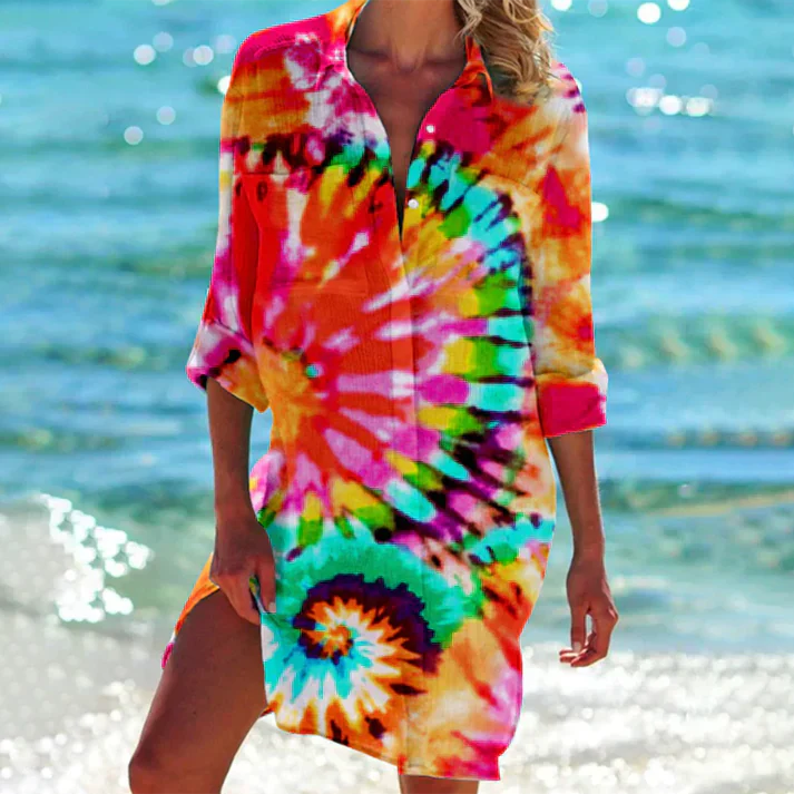 Colorful Shirt Dress