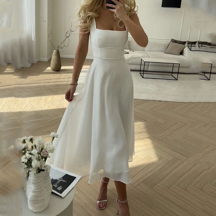 Women's Fashion, Elegant, Sleeveless, Plain Dresses