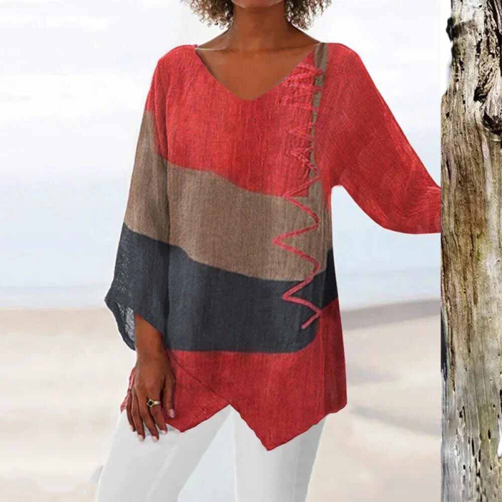 Three-color Stylish Blouse