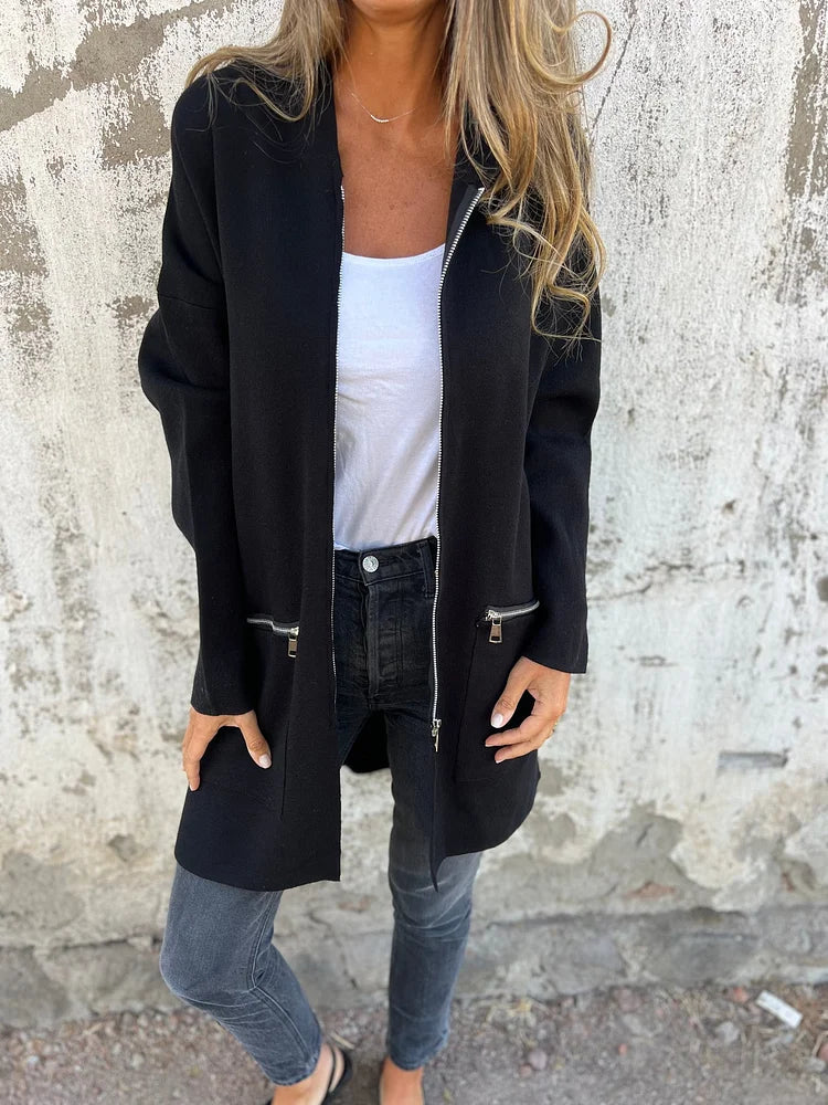 Lysse | Crew Neck Zipper Long Sleeve Casual Jacket