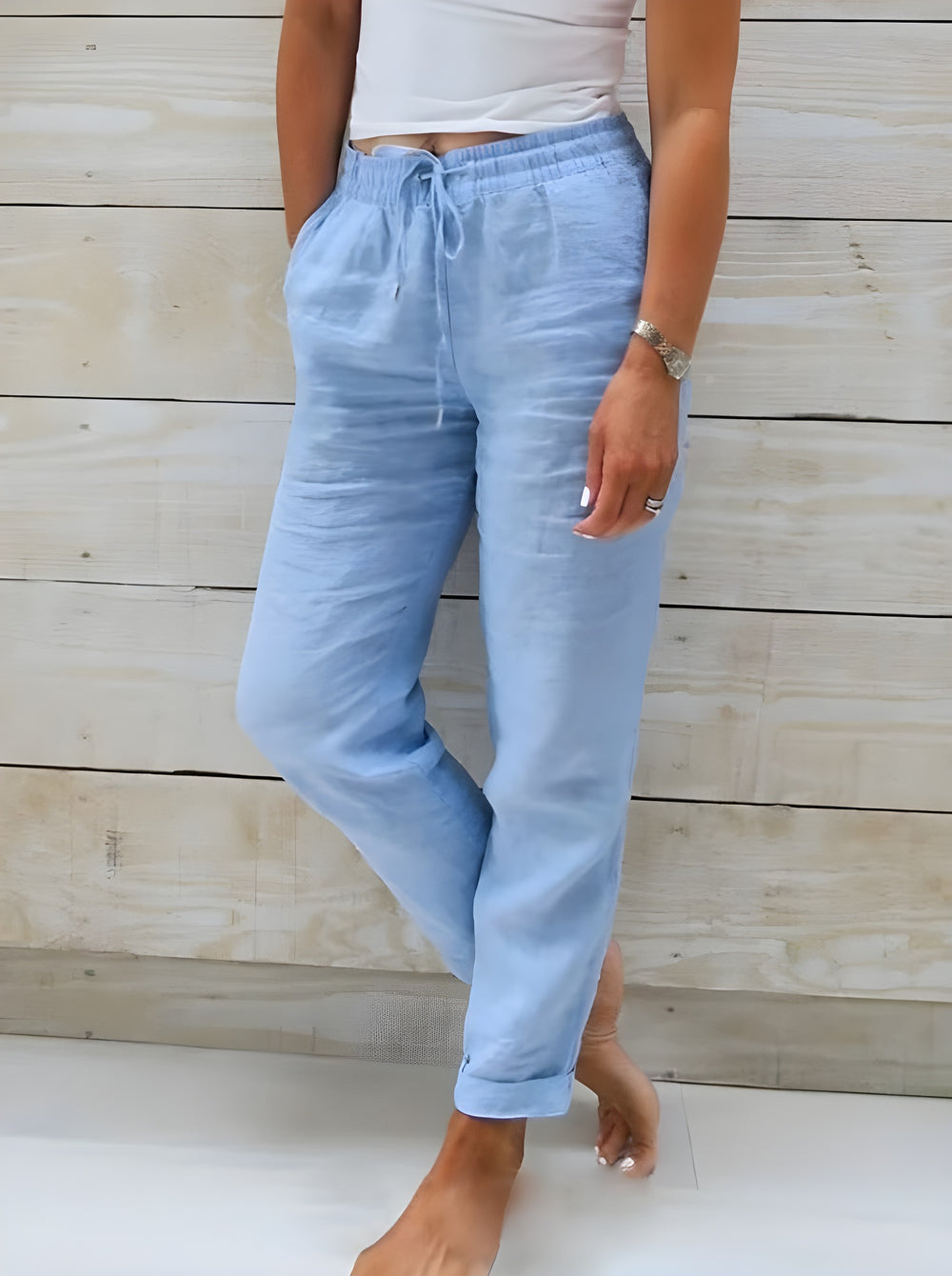 Loose Cotton-Linen Pants