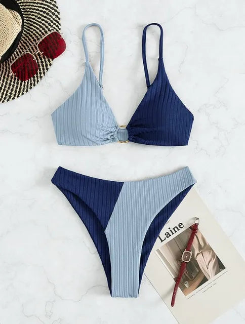 Push-Up Bikini Set With High Waist For Women