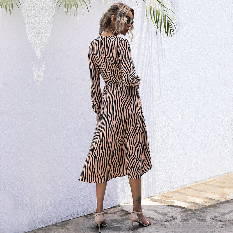 Zebra Wrap Dress