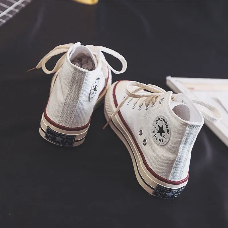 Women High Format Sneakers made of lightweight and breathable canvas with classic design