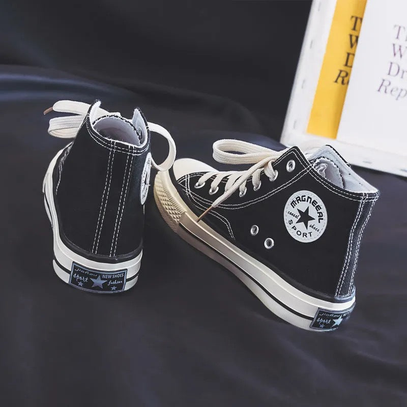 Women High Format Sneakers made of lightweight and breathable canvas with classic design