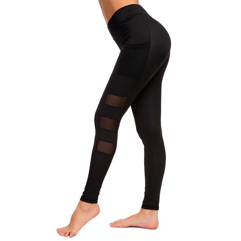 Women’s sports leggings with innovative mesh inserts