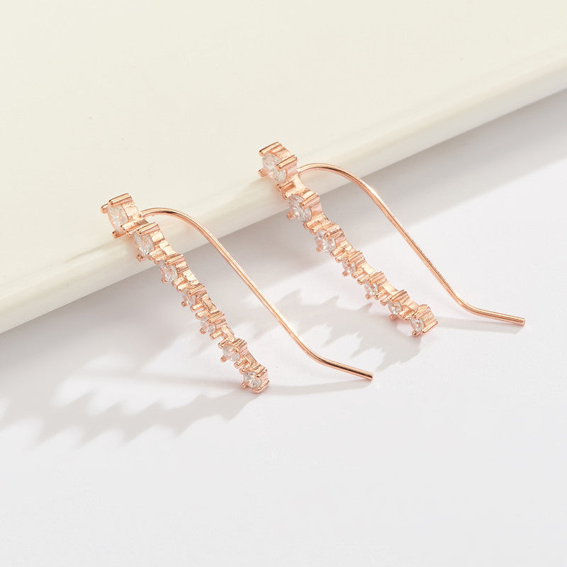 Glamour Shiny Zircon 925 Sterling Silver Earring