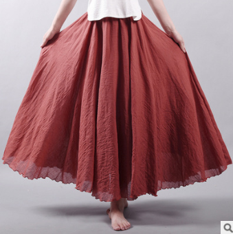 Casual Draping Boho Maxi Skirt for Women
