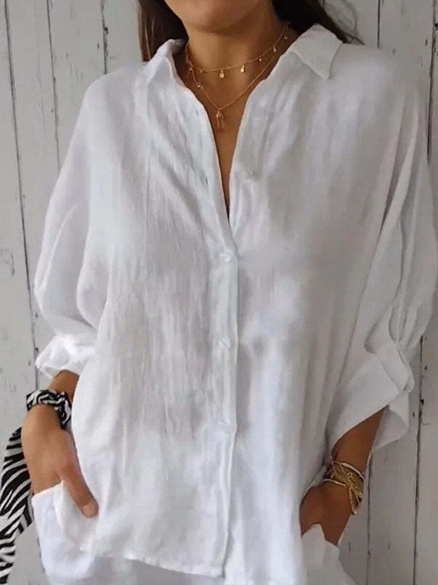 Linen ladies blouse for summer