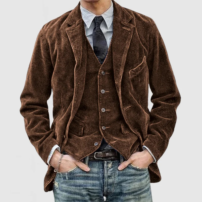 Stylish Vintage Set of Blazer and Vest