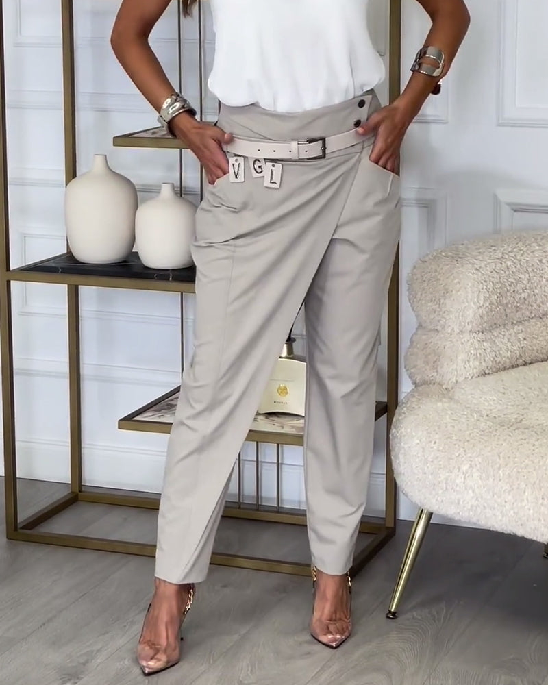 Lysse | Patchwork Pants with Belt
