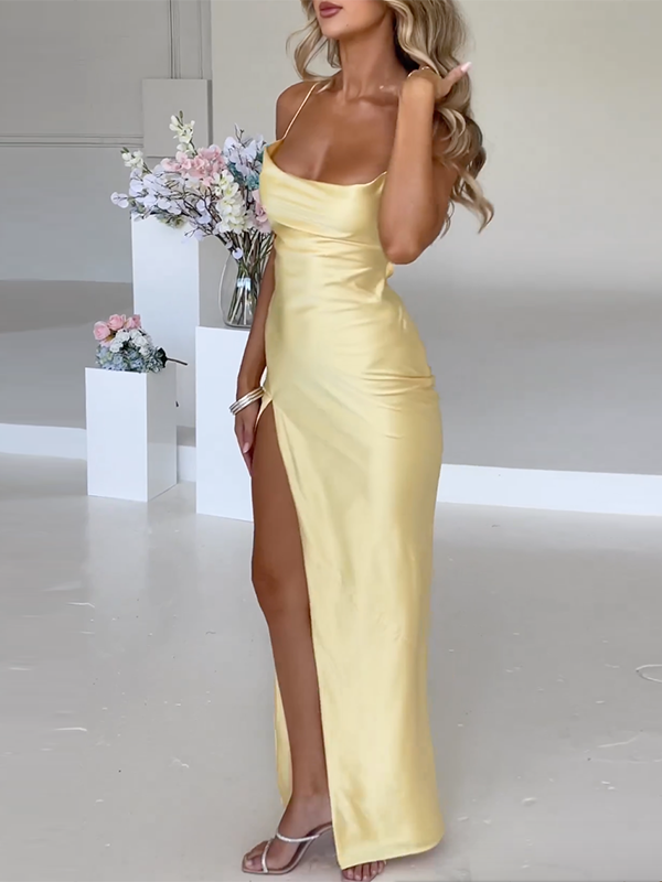 Elegant Maxi Dress With Side Slit for Women