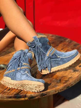 Western boots with fringes