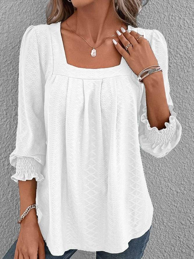 Lysse | Cotton Blouse with Square Neckline