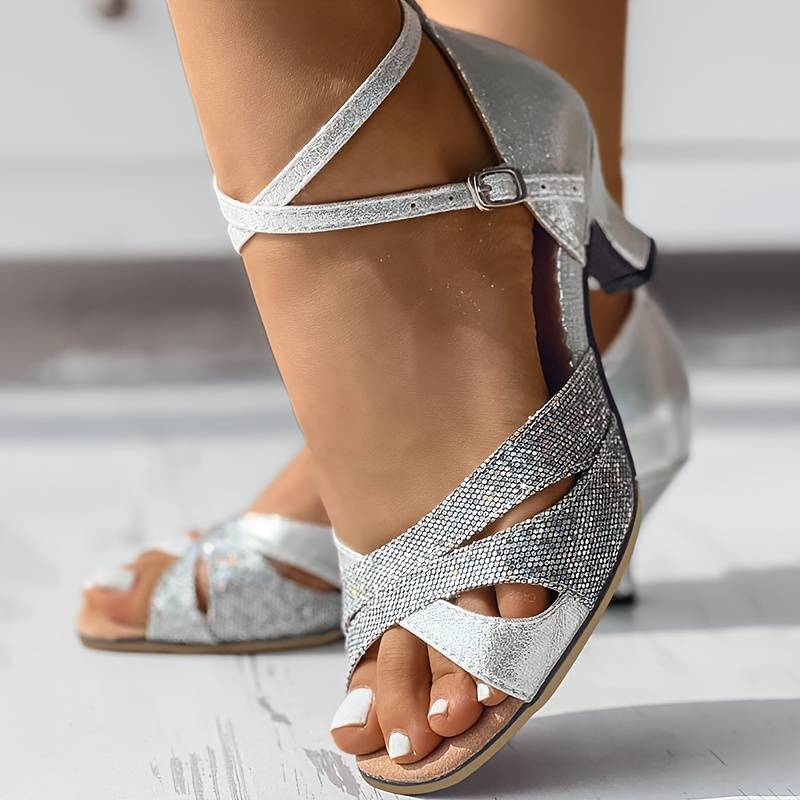 Elegant Sequin Sandals