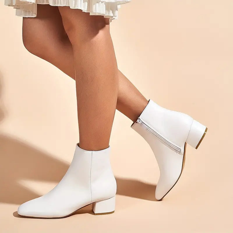 Lysse | Women's Ankle Boots Stylish Square Toe, Low Heel