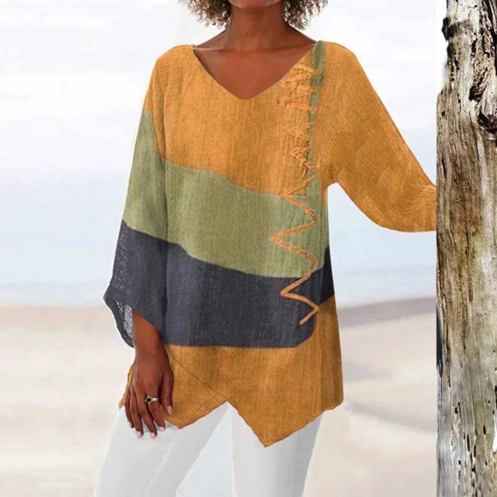 Three-color Stylish Blouse