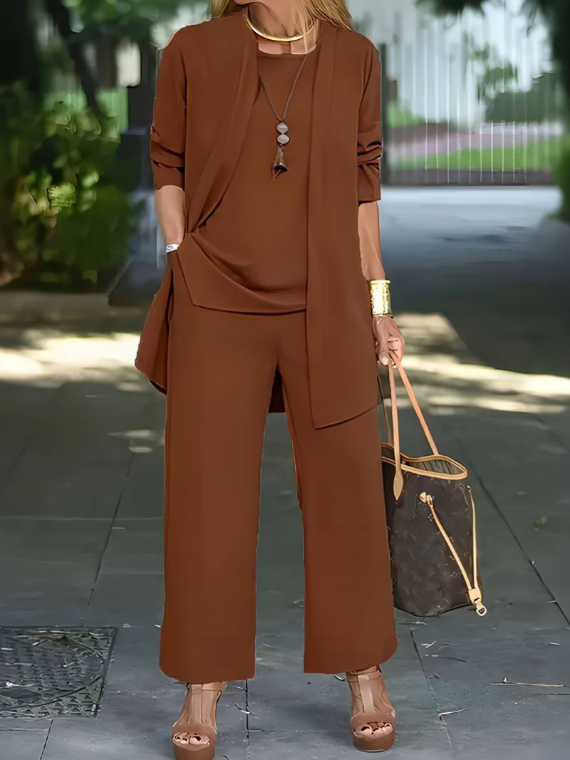 Ladies Elegant Three-Piece Suit Pantsuit for Women