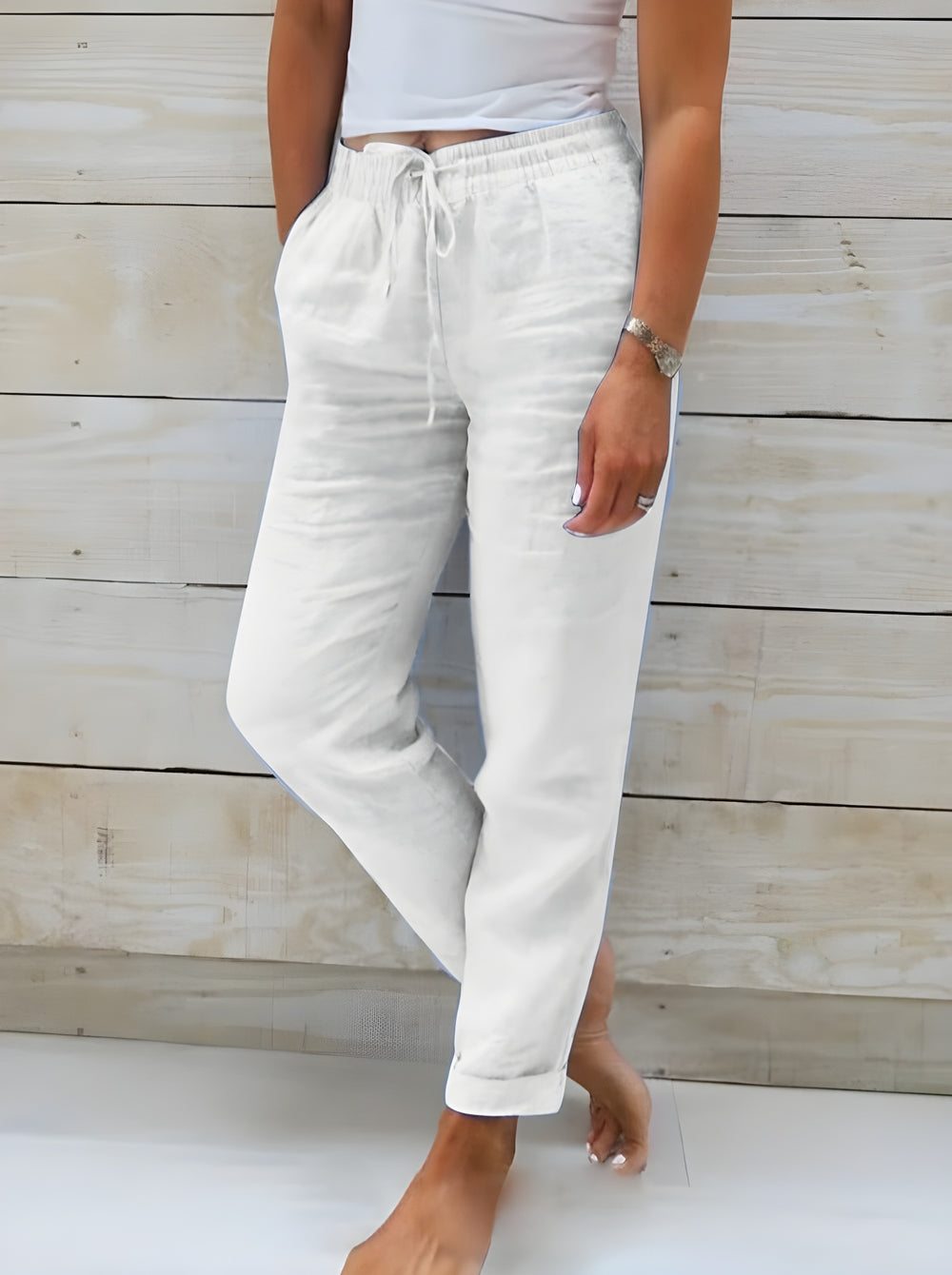Loose Cotton-Linen Pants