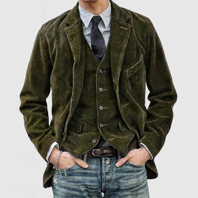 Stylish Vintage Set of Blazer and Vest