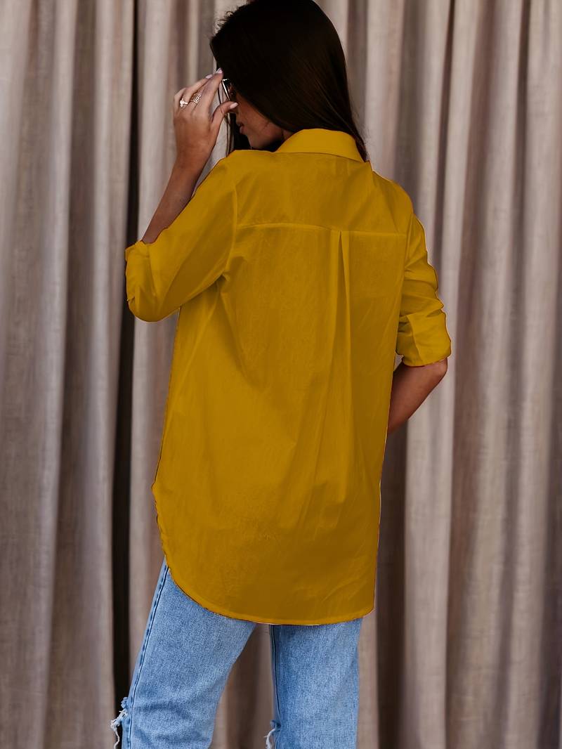 Solids, Simple Shirt with Button Placket Front