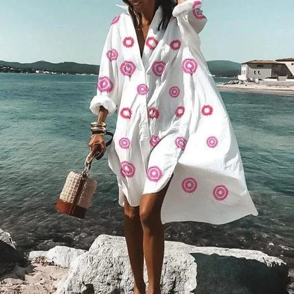 Casual Mid-length Shirt Dress for Women