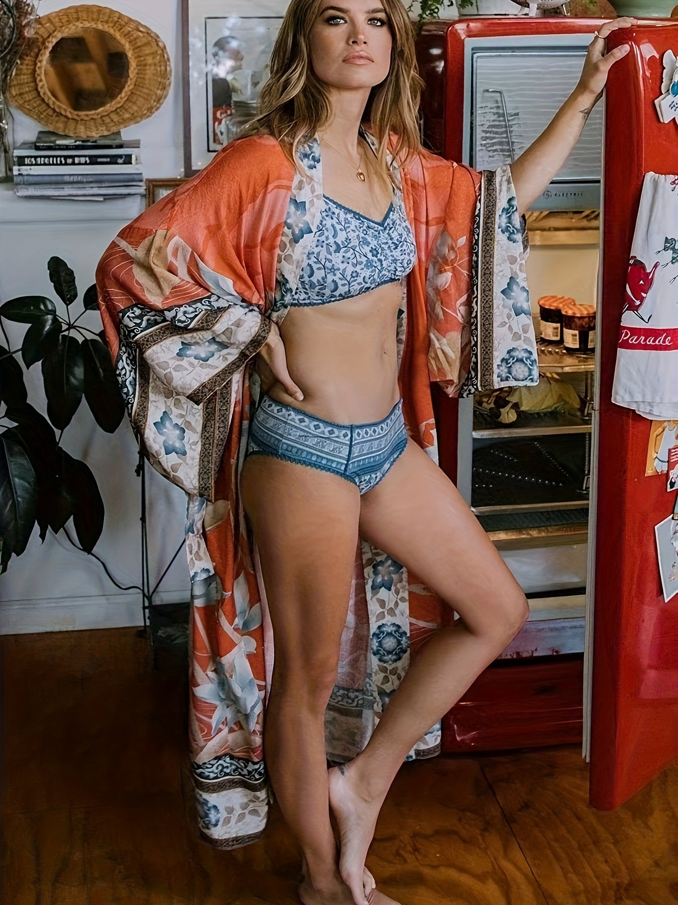 Printed, Kimono Inspired, Stylish Beach Cover-Up