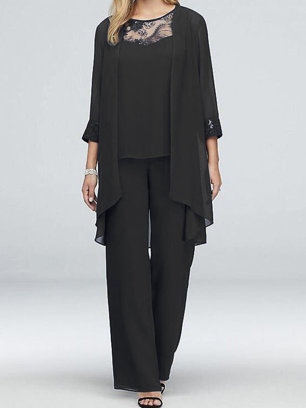 Elegant Three-piece Cardigan Set