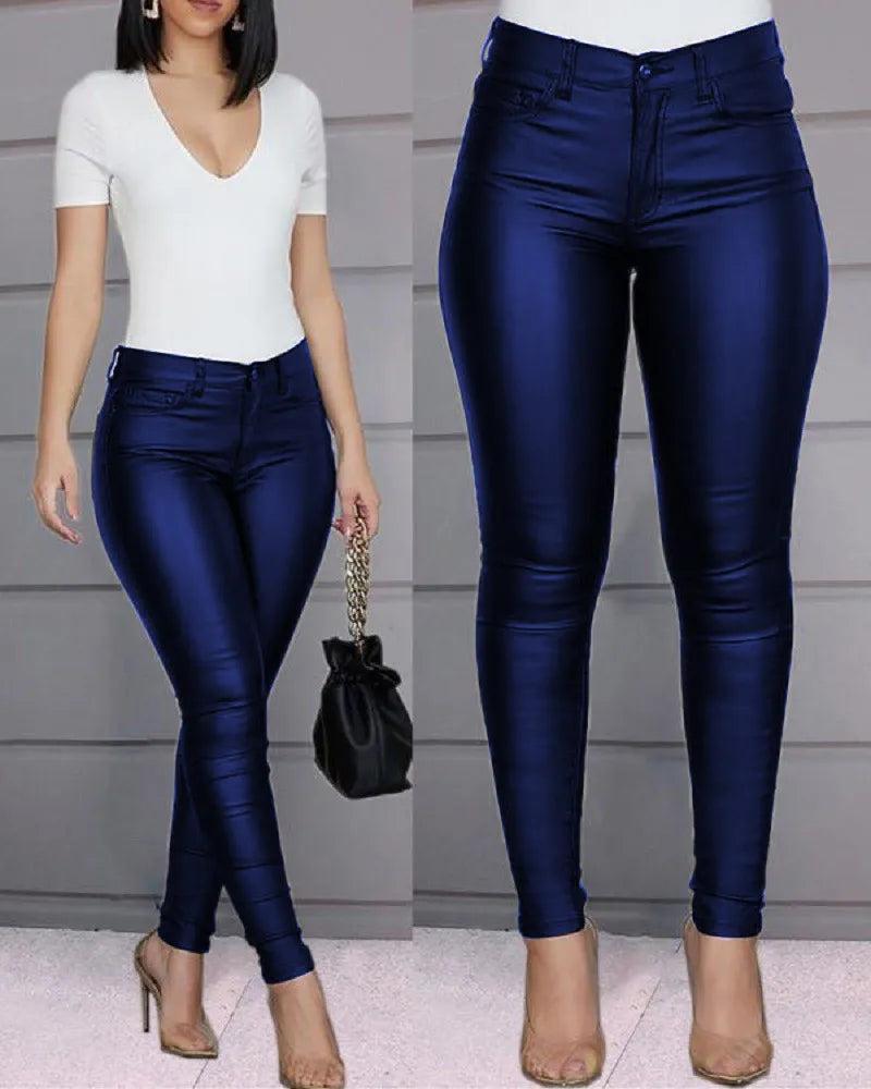 Long Leather Trousers