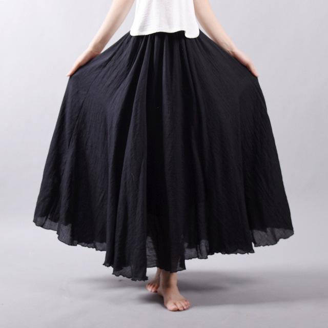 Casual Draping Boho Maxi Skirt for Women
