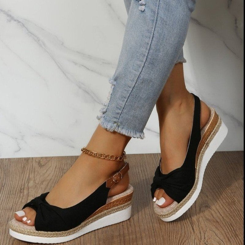 Comfort Peep-Toe Wedges