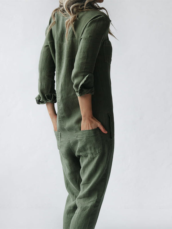 Long-Sleeved Jumpsuit