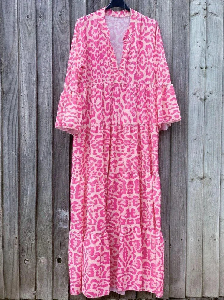 Stylish Summer Dress With Leopard Print