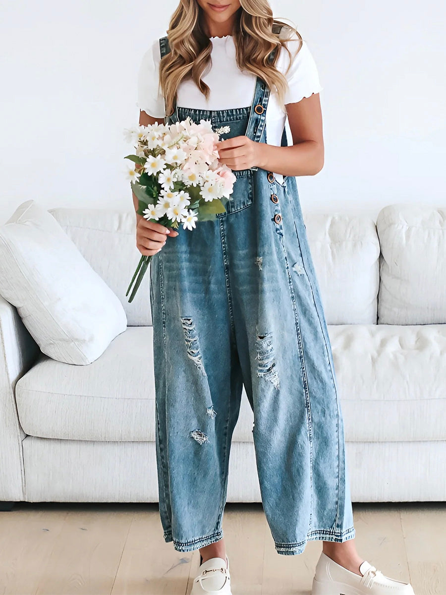 Denim Jumpsuit Women Baggy Jeans Overall