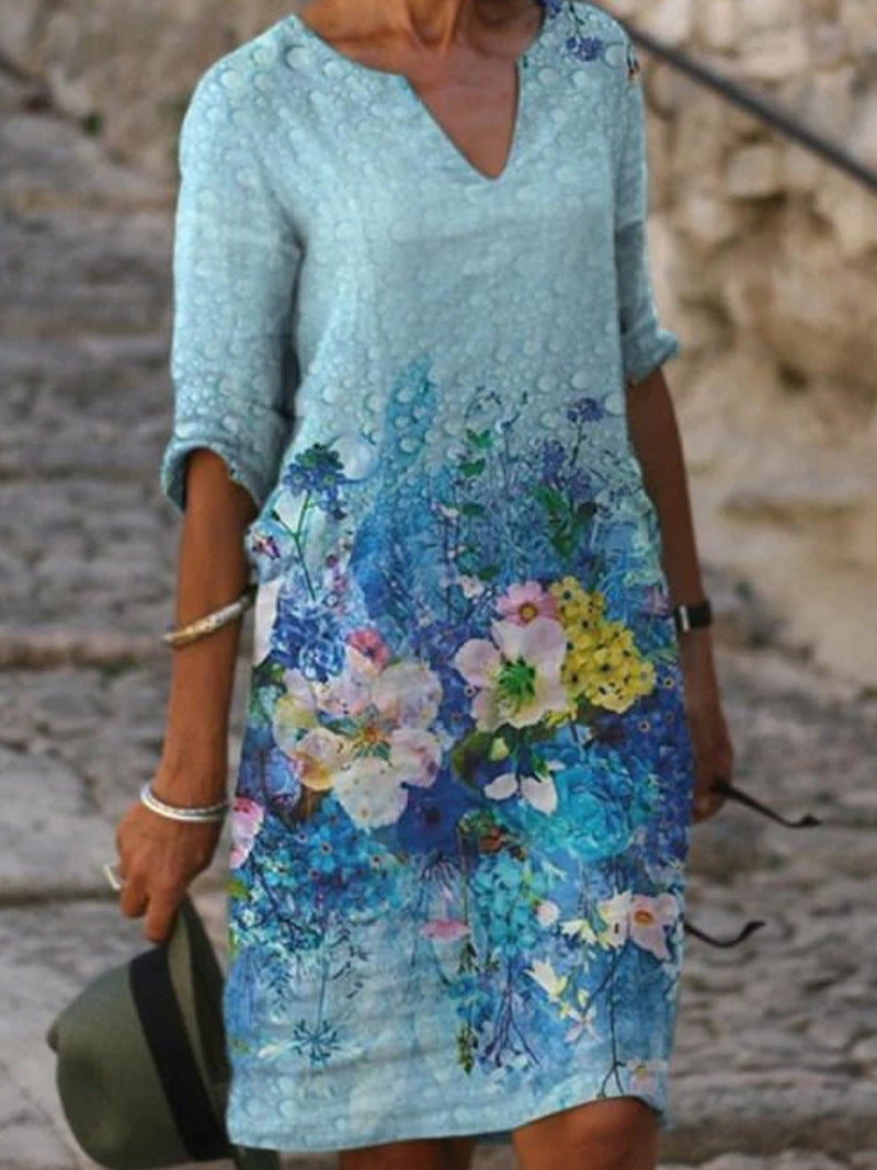 Floral Linen Dress