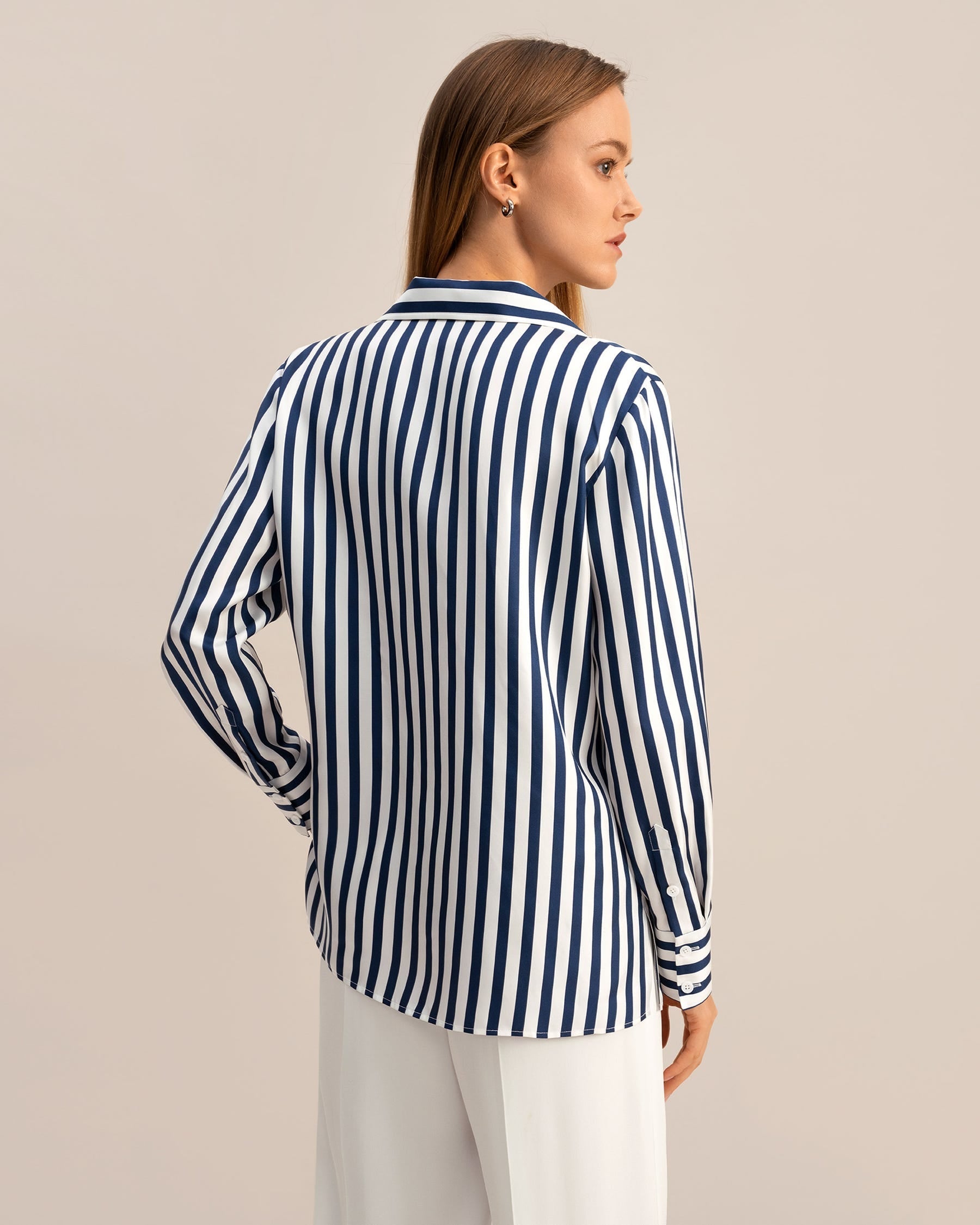 Striped silk shirt