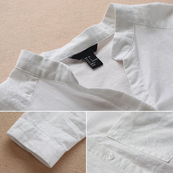 Stylish Leisure Shirt Made of Linen-cotton