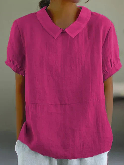 Soft Cotton Linen Blouse For Women