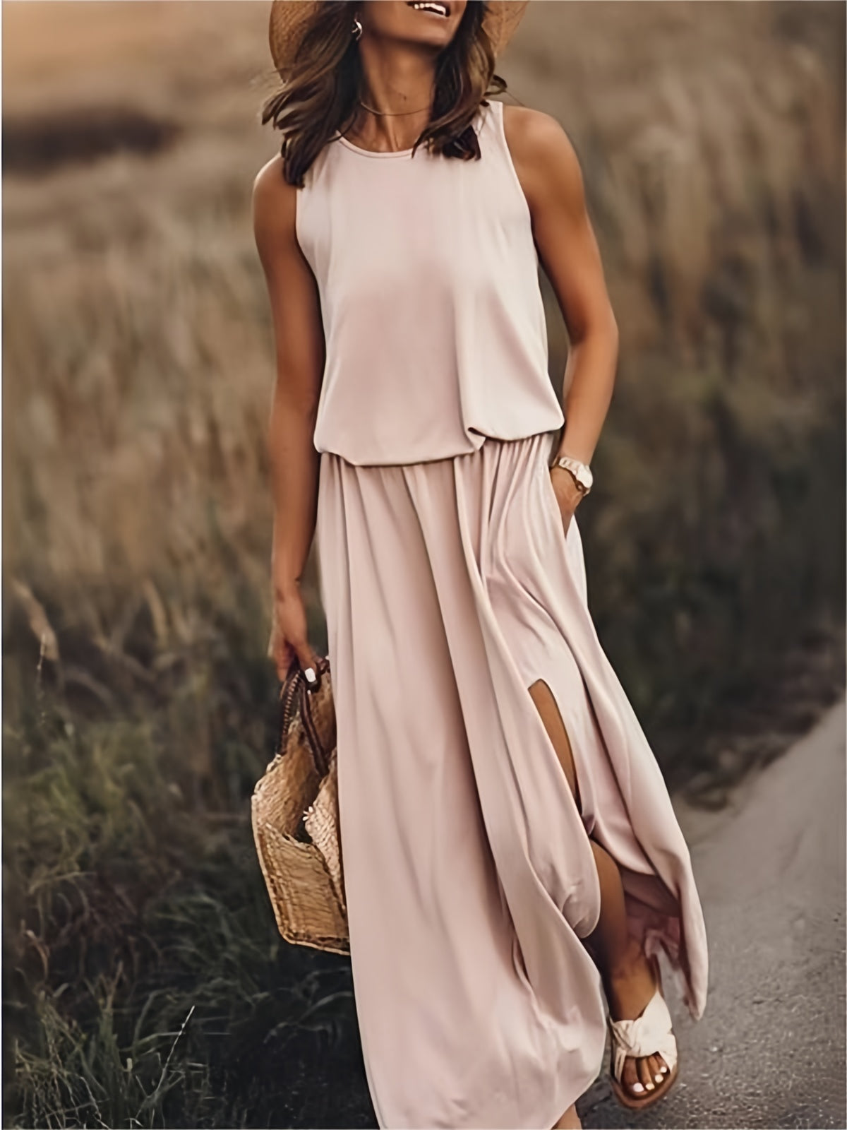 Maxi Dress - Simple Modal Boho Dress in Various Colors