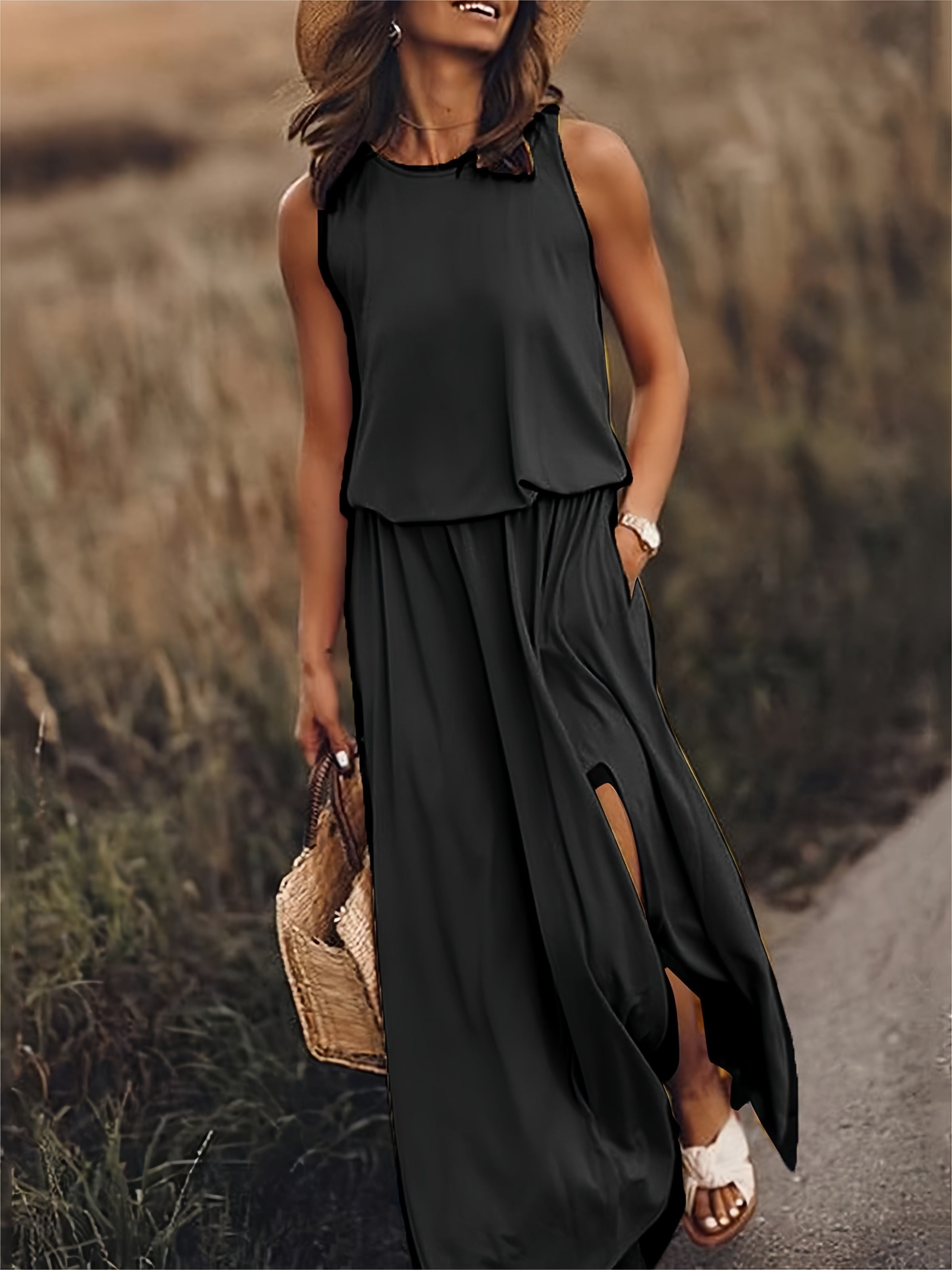 Maxi Dress - Simple Modal Boho Dress in Various Colors